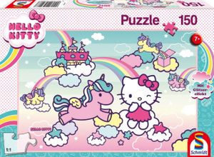 Schmidt Spiele Hello Kitty: Glitzerpuzzle, Kittys Einhorn 150 Teile