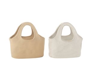 J-Line Tasche Porzellan Weiß/Beige Large 2 Sortiert
