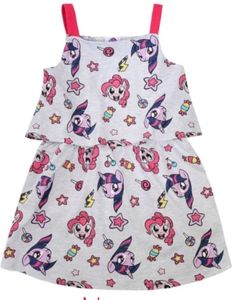 My Little Pony - Kleid - Volldruck - Graumelange - Größe 98