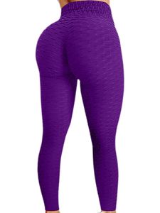 Sexydance Frauen Anti-Cellulite Butt Lift Bein Leggings High Waist Squeeze Beute Yoga Pants Gym,Farbe: Violett,Größe:L