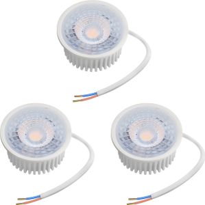 3er Set LED Modul 2700K warmweiß 230V - 5W 380 Lumen 110° - GU10 ersatz