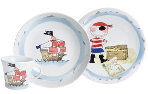 KAHLA Detský riad Treasure Pirate Porcelain 3 kusy