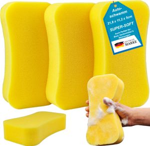 Autoschwamm XL Universal Schwamm Fliesenschwamm Auto Wäsche Pflege Groß 3er Set