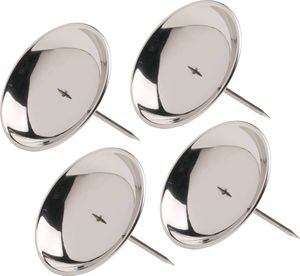 4x Adventskranz Kerzenteller Ø10cm Kranzteller Advent mit Dorn Messing Silber 4x Adventskranz Kerzenteller Ø10cm Kranzteller Advent mit Dorn Messing Silber