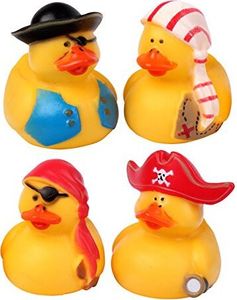 Schramm® 12 Stück Gummiente Pirat ca. 5,5cm Quietscheente Badeente Piraten Ente Bade Quietsche
