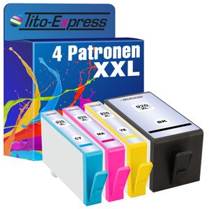 Tito-Express 4er Set ersetzt HP 920 XL 920XL für Officejet 6000 6000A 6500 6500A Plus 7000 7500 7500A Wireless