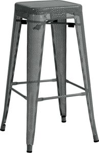 DELUKE® Barhocker SEOUL - Grau, Metall | Barhocker ohne Lehne Barstuhl Tresenhocker Tresenstuhl Kneipenhocker Kneipenstuhl