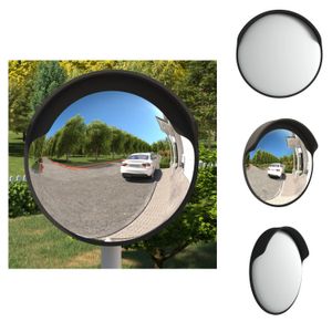 vidaXL Dopravní zrcadlo Convex Outdoor Black Ø60 cm Polykarbonát - Dopravní značky