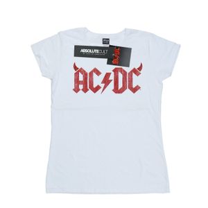 AC/DC - "Horns Logo" T-Shirt für Damen BI4605 (S) (Weiß)