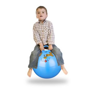 relaxdays 1 x Hüpfball Kinder blau