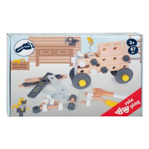 baukasten Miniwob junior Holz beige 67 Stück