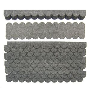 1 Set Dachschindeln Rund (41 mm) grau