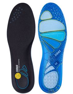 Sidas Cushioning Gel, Unisex, Erwachsener, Komfort-Einlegesohle, Schwarz, Blau, L, Gel