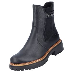 Rieker Damen Stiefelette Chelsea Boot Stretch Kette 72690, Größe:40 EU, Farbe:Schwarz