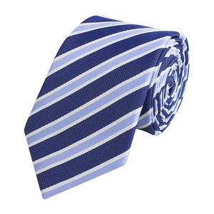 Fabio Farini Krawatten und Schlips im Eleganten Blau 6cm, Breite:6cm, Farbe:Patriot Blue & Crocus & Billowing Clouds