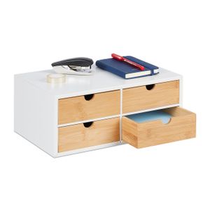 relaxdays Schreibtisch Organizer 4 Schubladen