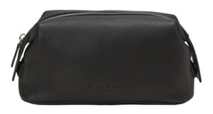 Marc O'Polo Leder Kulturbeutel Lars Wash Case Black schwarz