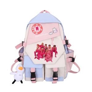 Kpop BTS Druck#15 Canvas Schultasche Mädchen Rucksack All-Match Reisetasche Laptop Tasche