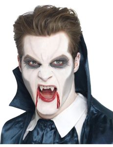 Halloween Zubehör Vampir Zähne weiß mit Kleber zum Kostüm