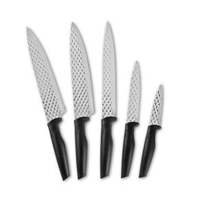 GOURMETmaxx Messerset Diamant-Optik - 5 Messer Edelstahl Messerset Diamant-Optik Kochmesser Küchenmesser Antihaft 5-teilig