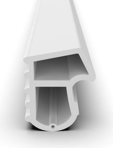 Stahlzargendichtung, Dichtungshöhe 16mm, Dichtungsbreite 13mm | Länge 5m | Farbe weiß | Türdichtung, Gummidichtung, Zimmertürdichtung