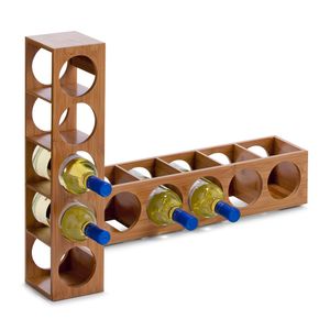 Zeller Weinregal, stapelbar, Bamboo 13,5 x 12,5 x 53 cm, 13565