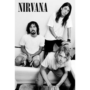 Nirvana - Poster Bathroom TA7657 (Einheitsgröße) (Weiß/Schwarz)