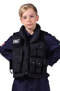 Kinder Kostüm Zubehör SWAT Weste Polizist Polizei Karneval Fasching