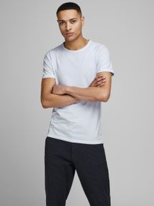 Jack & Jones Herren T-Shirt Basic Rundhals Tee 12058529, Größe:S, Farbe:Weiß