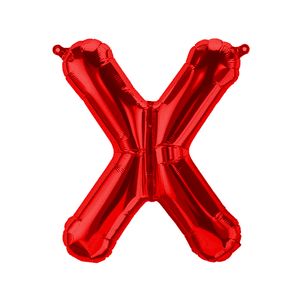 Folienballon Buchstabe X, rot, ca. 80 cm, für Luftbefüllung