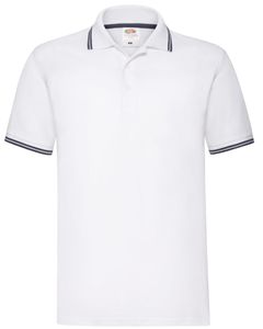 Poloshirt für Herren Poloshirt mit Premium-Spitze - Ausverkauf - Weiß/Deep Marine, S