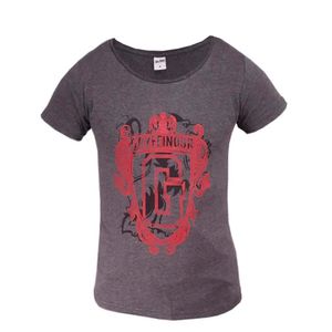 Harry Potter Gryffindor Damen T-Shirt Grau - Größe XS - XL – XS