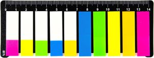 Oblique Unique 200 Haftmarker Haftstreifen Haftnotizen Haftnotizzettel 5 Farben schmal
