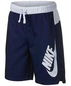Nike kinder Jungen Sportshort Freizeitshort NIKE NSW WOVEN SHORT blau weiss, Größe:XL(158-170)