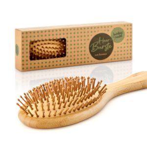 bambuswald© Haarbürste 100% Bambus - antistatische Naturborsten von | Bürste für optimale Haarpflege. Dein Naturkamm für kräftiges Haar egal ob locken, lang o. kurz - kämmen ohne Haarbruch