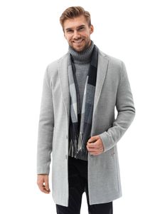 Ombre clothing Pánský přechodový kabát Eusmil šedá Eusmil XL