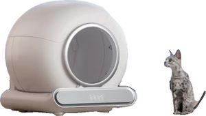 Automatyczna samoczyszcząca kuweta dla kota, kontrola zapachu, pojemność 65 l, bez aplikacji
