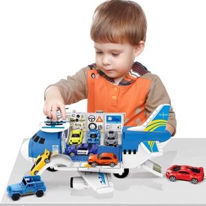 Flugzeug Spielzeug Set Transport Frachtflugzeug spielen Spielzeug Geschenk für 3+Jahre alt Kinder, Flugzeug Fahrzeug Spielzeug mit 5 Mini Autos