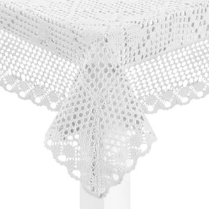 TISCHDECKE Baumwolle Tafeltuch Tischtuch Tischschutz Weiß 140 x 220 cm JEDEKA