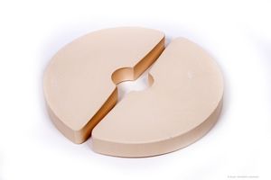 XXL Beschwerungsstein Gewichte Durchmesser Ø 25,2 cm aus Steinzeug Keramik für Gärtopf