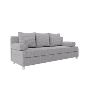 Mirjan24 Schlafsofa Dover Cord mit Bettkasten und Schlaffunktion, Bettsofa, Couch vom Hersteller (Sofa ohne Polsterhocker, Farbe: Poso 110)
