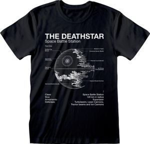 Star Wars T-Shirt Herren Death Star Sketch schwarz L