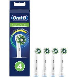 Oral-B, CrossAction Aufsteckbürsten für elektrische Zahnbürste mit CleanMaximiserTechnologie, 4 Stück (1er Pack)