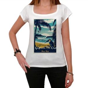 Damen Grafik T-Shirt Gagliano del capo pura vida Strand – Gagliano Del Capo Pura Vida Beach – Öko-Verantwortlich Vintage Jahrgang Kurzarm Lustige