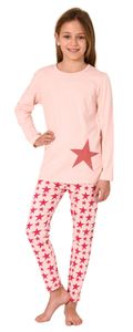 Schöner Mädchen Schlafanzug langarm Pyjama in Sterne-Optik - 212 401 10 702