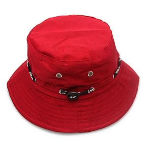 Unisex Eimer Hut Jagd Angeln Outdoor Cap Sommer Reise Sonnenschutz Hüte-Rot