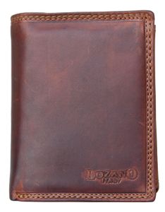 Celokožená pánska peňaženka Lozano z odolnej hladenej hovädzej kože s ochranou údajov na kartách (RFID)