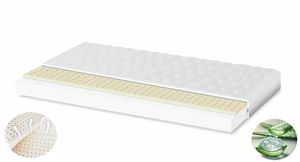 Latex-Schaummatratze 90x200 cm, 11 cm, mittelhart, Antiallergisch, Weiß Latex-Schaummatratze 90x200 cm, 11 cm, mittelhart, Antiallergisch, Weiß