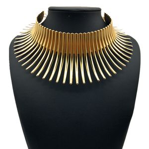 Choker-Halskette mit geometrischer Form, Dekoration für Damen, alles passend, langlebig, Metall-Halsband für Cocktailparty-Golden