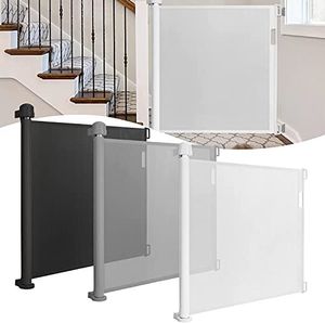 Türschutzgitter Rollo 0-150cm Treppenschutzrollo Baby Treppenschutzgitter und Hund Türgitter Einziehbares Tür für Innen und Außenbereich - Weiß CEEDIR